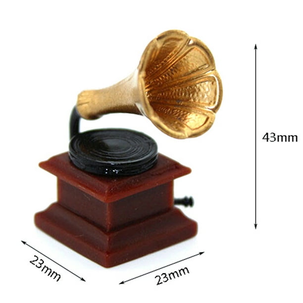 Details about   1:12 Miniature Retro Phonograph Dollhouse DIY Doll House Gift Accessories D5S3